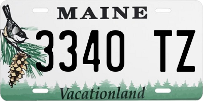 ME license plate 3340TZ