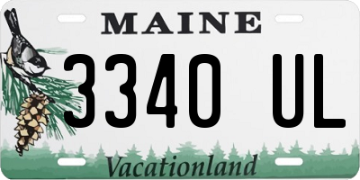 ME license plate 3340UL