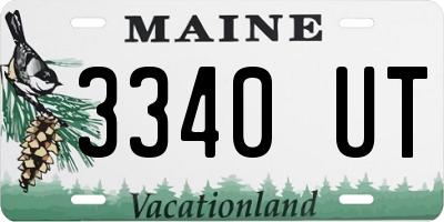 ME license plate 3340UT