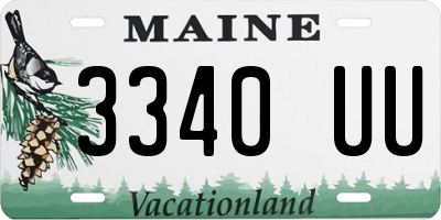 ME license plate 3340UU