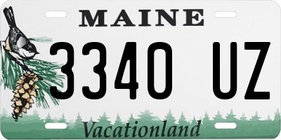 ME license plate 3340UZ