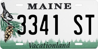 ME license plate 3341ST