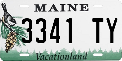 ME license plate 3341TY