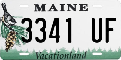 ME license plate 3341UF