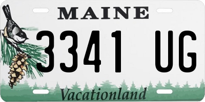 ME license plate 3341UG