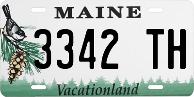 ME license plate 3342TH