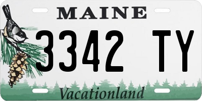 ME license plate 3342TY