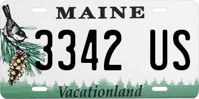 ME license plate 3342US