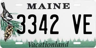 ME license plate 3342VE