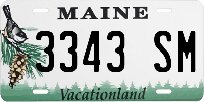ME license plate 3343SM