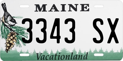 ME license plate 3343SX