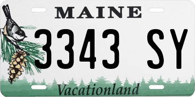 ME license plate 3343SY