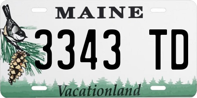 ME license plate 3343TD