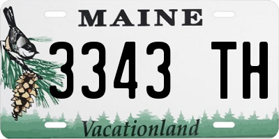 ME license plate 3343TH