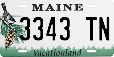 ME license plate 3343TN