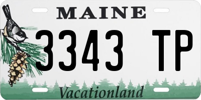 ME license plate 3343TP