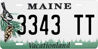 ME license plate 3343TT