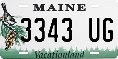 ME license plate 3343UG