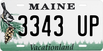 ME license plate 3343UP