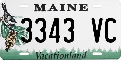 ME license plate 3343VC