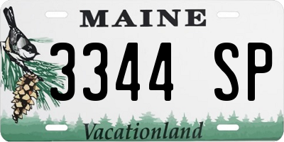 ME license plate 3344SP