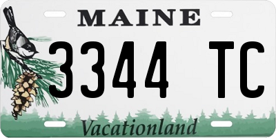 ME license plate 3344TC
