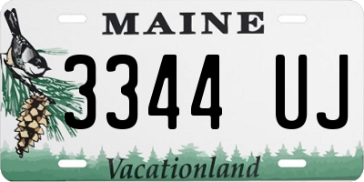 ME license plate 3344UJ