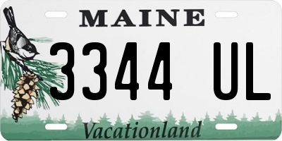 ME license plate 3344UL