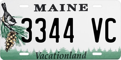 ME license plate 3344VC