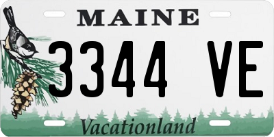 ME license plate 3344VE