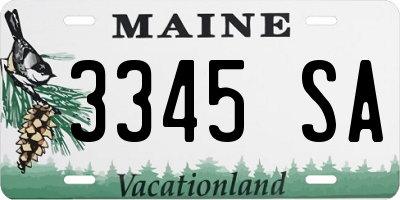 ME license plate 3345SA