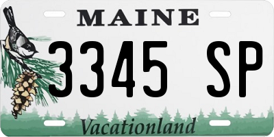 ME license plate 3345SP