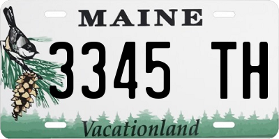 ME license plate 3345TH