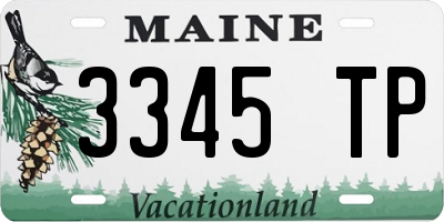 ME license plate 3345TP