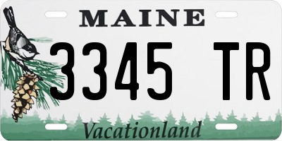ME license plate 3345TR
