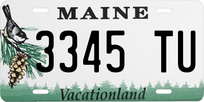 ME license plate 3345TU