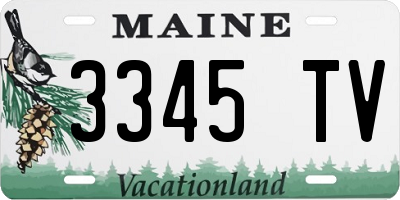 ME license plate 3345TV