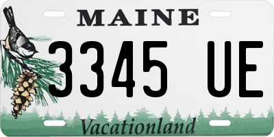 ME license plate 3345UE