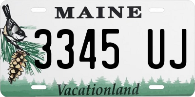 ME license plate 3345UJ