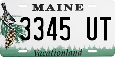 ME license plate 3345UT