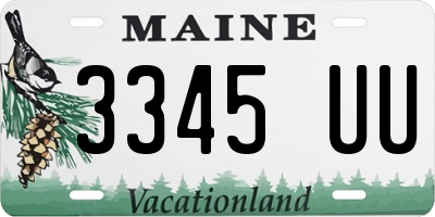 ME license plate 3345UU