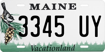 ME license plate 3345UY