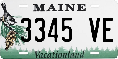 ME license plate 3345VE