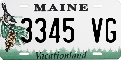 ME license plate 3345VG