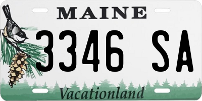 ME license plate 3346SA