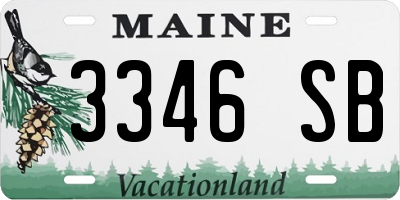 ME license plate 3346SB
