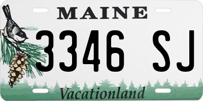 ME license plate 3346SJ