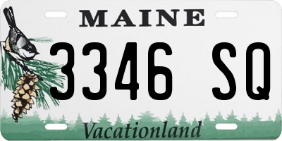 ME license plate 3346SQ