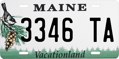 ME license plate 3346TA