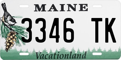 ME license plate 3346TK